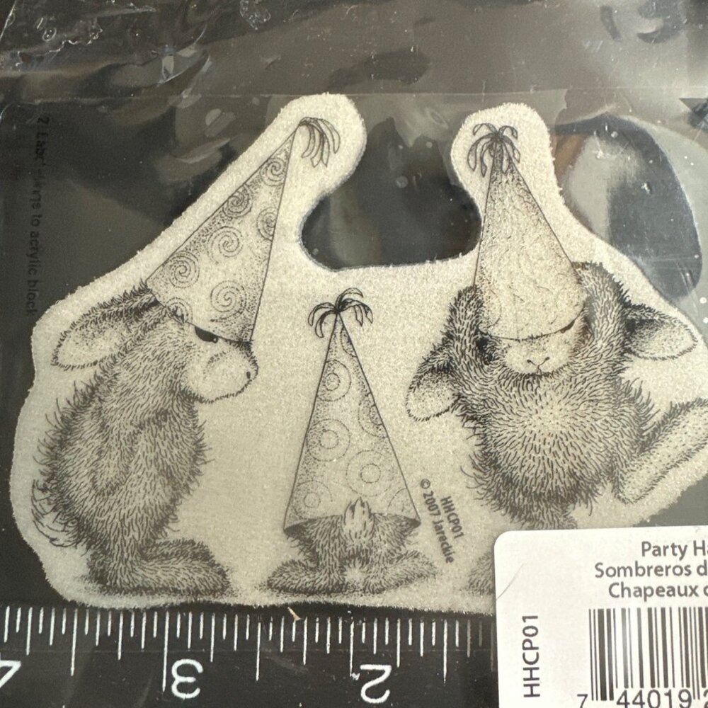 House-Mouse Designs Party Hats Cling Rubber Stamp HHCP01